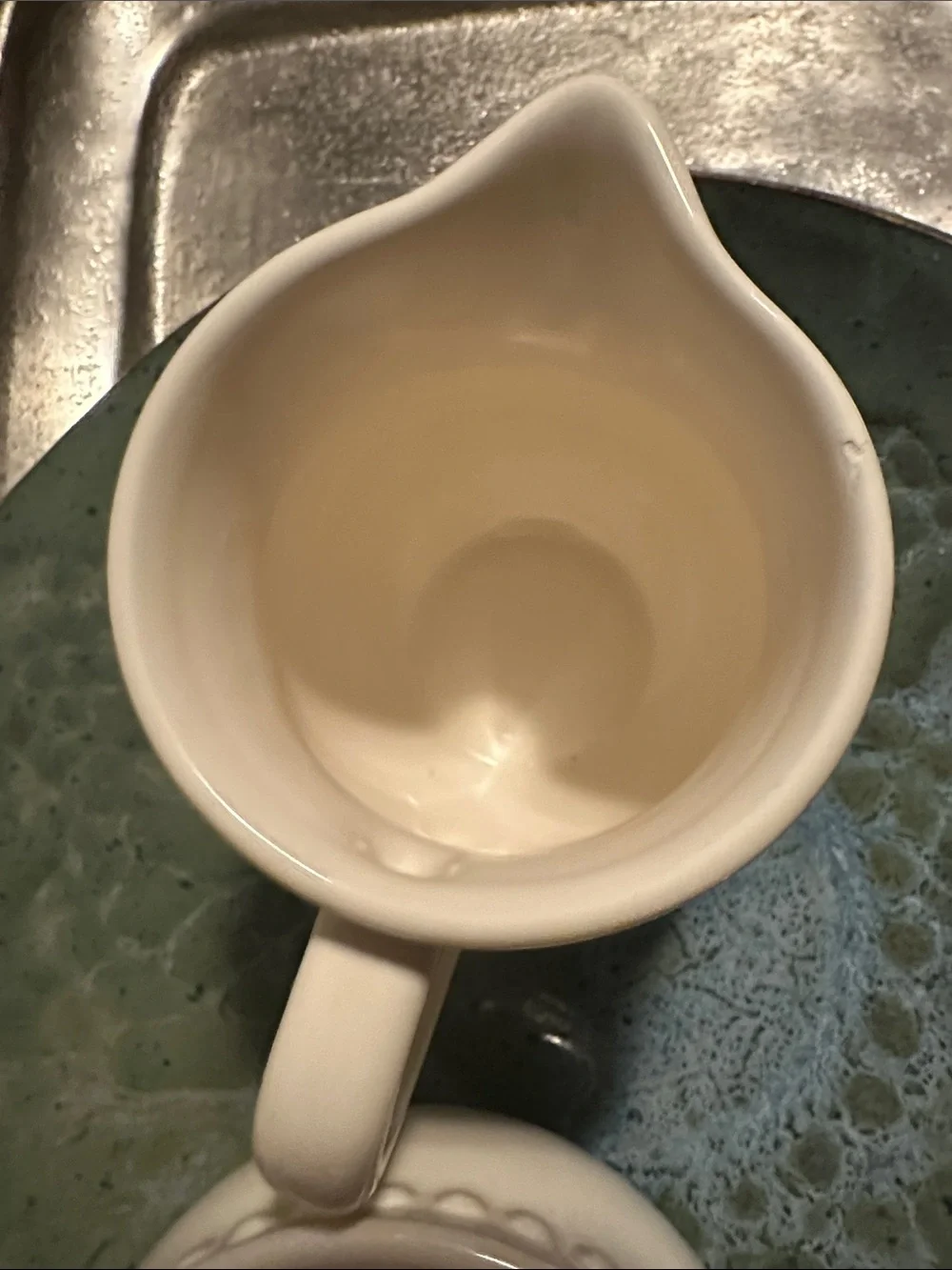 Pottery Barn Emma White Sugar Bowl and Creamer Set - Home Dining